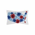 Puesta En Escena 12 x 18 in. USA Flowers Polyester Filler Hook Pillow PU3124474